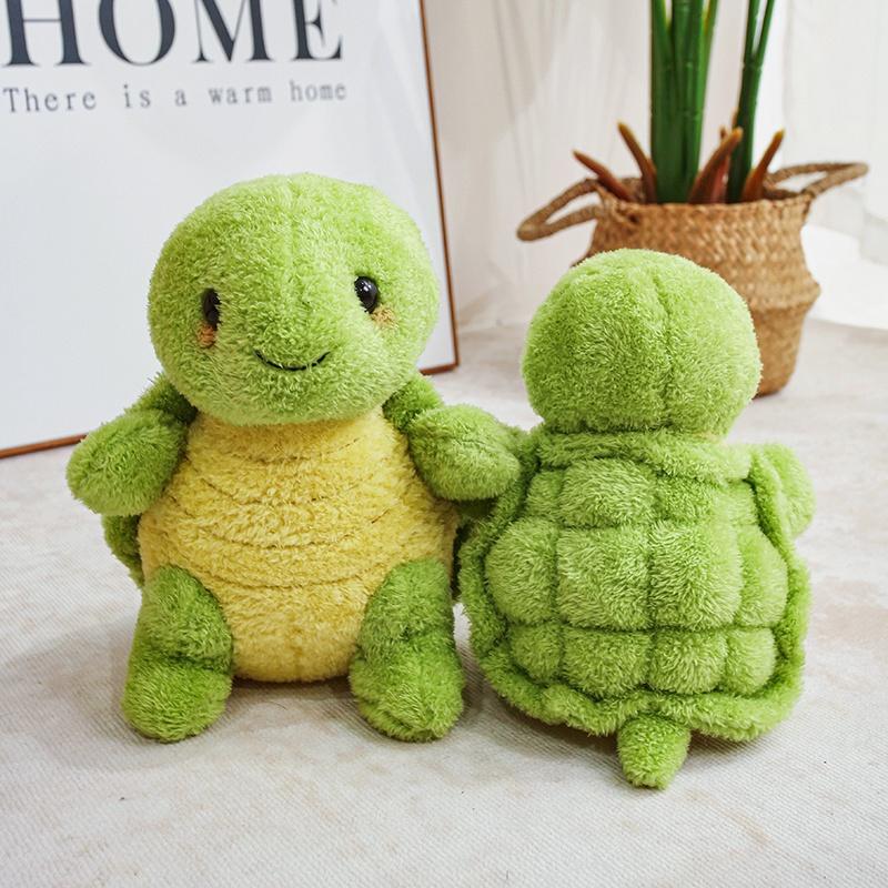 25/30/50cm Lovely Green Tortoise Plush Toy Cute Standing Turtle Pillow Stuffed Soft Animal Dolls for Birthday Valentine's Gift
