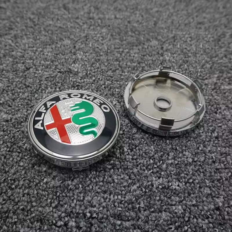 60MM Car Wheel Hub Logo Modification Wheel Hub Cover Decoration For Alfa Romeo Giulietta GT 159 147 156 Mito Brera Giulia F1