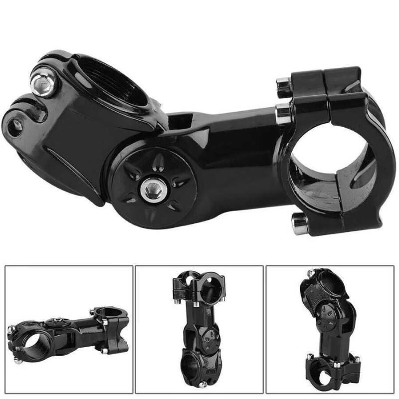 28.6Mm 31.8Mm Bike Stem Aluminum Alloy Adjustable Angle Adjustable Bike Stem Black For 28.6Mm Front Fork Tube, 31.8Mm Handle