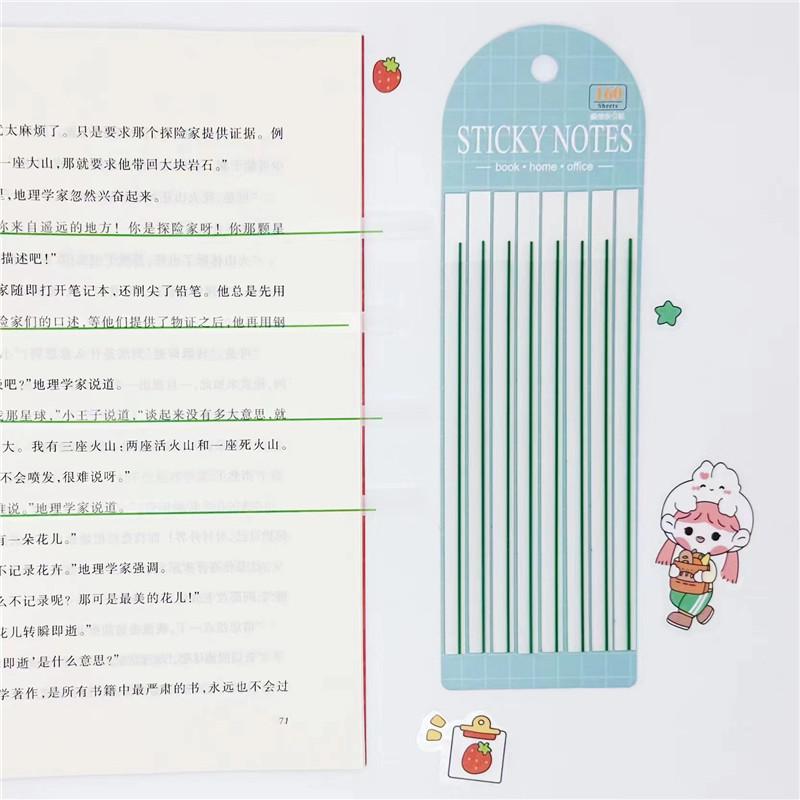 160 Sheets Transparent Sticky Notes Pads Clear Notepad Waterproof Memo Pad for Journal School Office Stationery