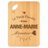 Planche À Découper - PLANETEE - Anne-Marie d'Amour - Bambou - 30x20x1 Cm - Gravée, Trou Ø24 Mm