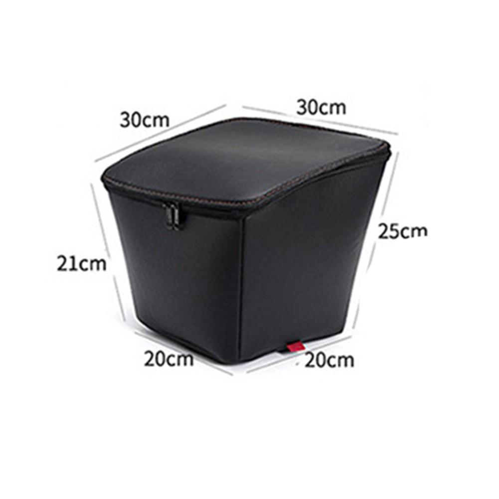 1 Pcs Scooter Basket Liner Black Microfiber Leather