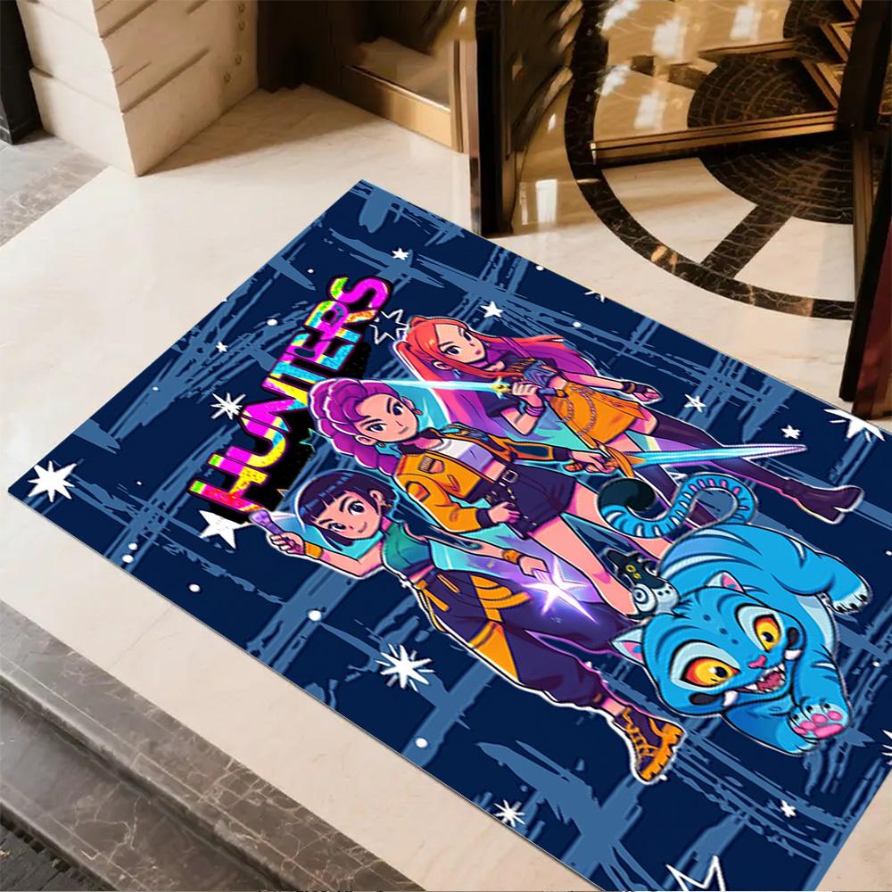 Hunters: Cosmic Quest Floor Rug Office Rug Perfect for Balcony Study Room Game Room Foyer Anti-slip Rug Anime Office Decor