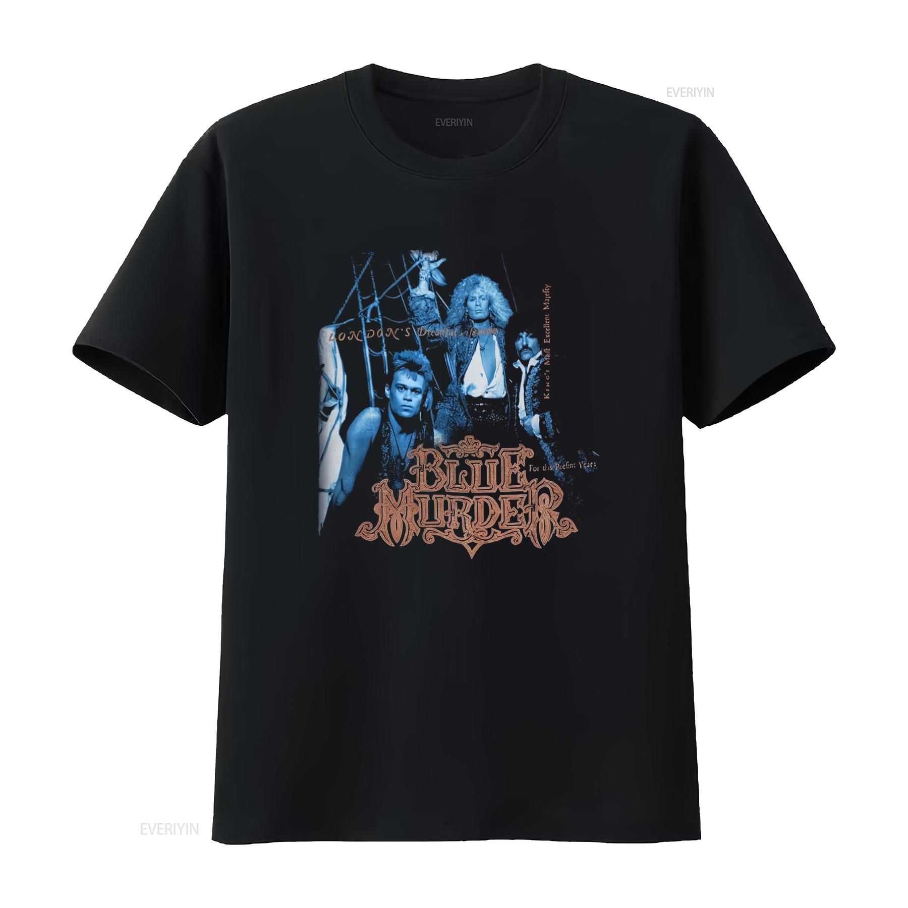 

1989 Vintage Blue Murder Band World Tour T Shirt Medium Size Rock n Roll Style vintage Washed Breathable Casual Unisex 4XL