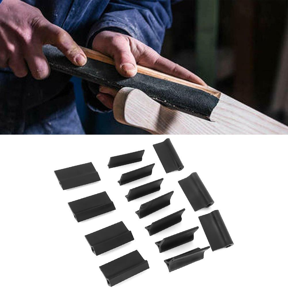 Buy 14pcs Sanding Block Rubber Sandpaper Mat Flexible Contour Polishing