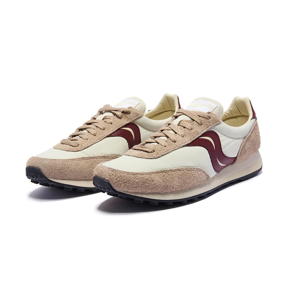 SAUCONY Trainer 80 Original Beige Burgundy Unisex Sneakers Cream S70883-2