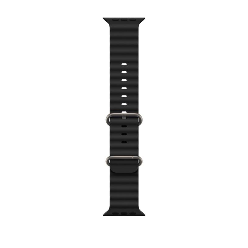 Silikonový řemínek YurKem Ocean pro Apple Watch 49 mm, 45 mm, 44 mm, 40 mm, 41 mm, 42 mm, 38 mm, pro iWatch Ultra řady 8, 7, 6, 5, 4, 3, SE