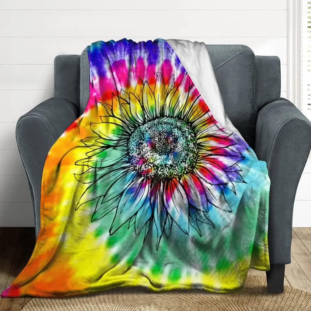 Sunflower Print Super Soft Throw Blanket for Bed Couch Sofa Lightweight Travelling Camping Throw Size for Kids Adults Women Boys