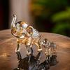 Crystal Elephants Figurine Statues Home Decoration Animal Sculptures Miniature Elephants Collectible for Home