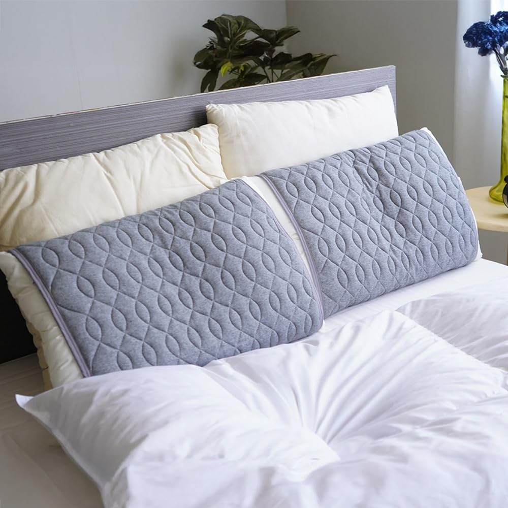 Futonya HURON Processed Pillow Pad Set of Nano Carbon Adhesive Autonomic Sound Sleep 2, Gray, Fibers, Nerves, Relaxation, Sleep,