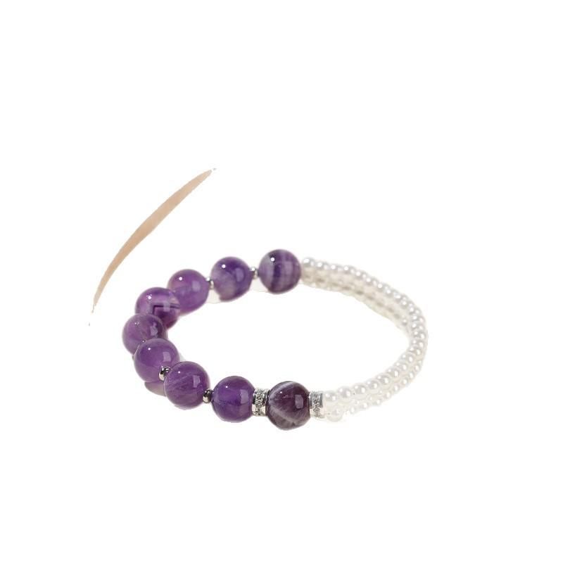 Beliebtes Hellblaues Kristallarmband, Leichter Luxus, Hochwertiges Gefühl, Exquisites Perlenarmband für Damen, Nischen-Vielseitiger Stil