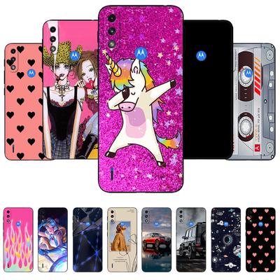 Pro pouzdro Motorola Moto E7 Power Kryt na zadní stranu telefonu Pro Moto E7i Power Silikonové Ochranné Černé TPU Pouzdro růžové Anime vesmírné auto