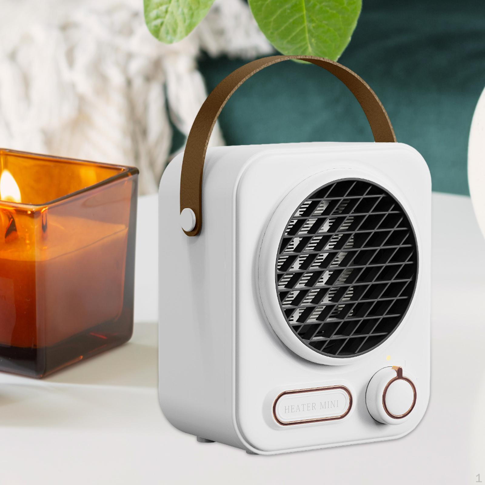 

Portable Heater Electric Space for Bedroom Desktop Living Room Green білий