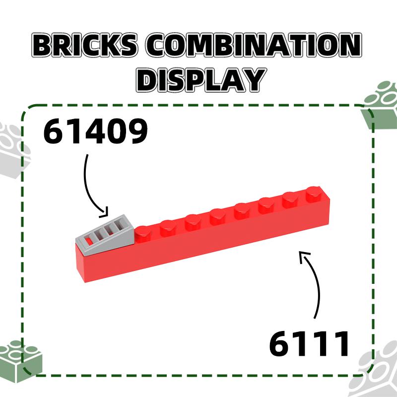 Non-Toxic 331Pcs/Lot 61409 Slope 18 2X1X2/3 With 4 Slots Block Moc Color Accessories Compatible With Brick Diy Children Toy Assembly