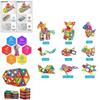 Magnetic Building Blocks Construction Set With Vibrant Multicolor Pieces For Creative Kids And Relaxing Adults