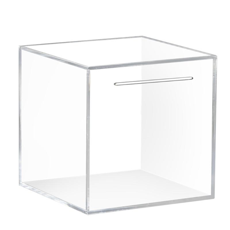 Acrylic Transparents Money Jar Clear View Saving Progress Single Way Coin Slots Home Decoration прозрачный
