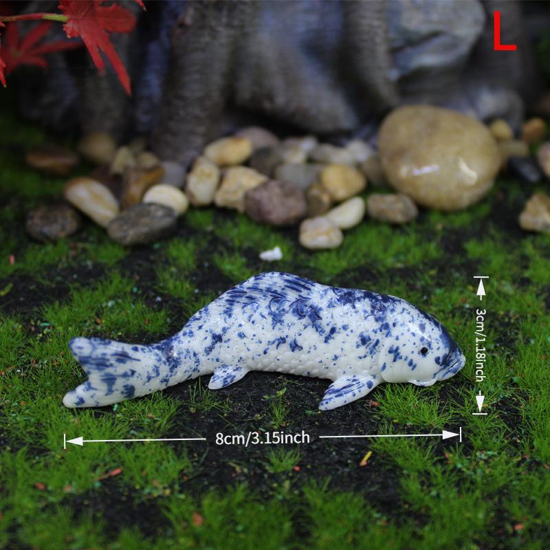 Gift Cartoon Mini Koi Fish Ornament Resin Crafts Cute Carp Figurines Simulation DIY Small Fish Statue Fairy Garden Decorations