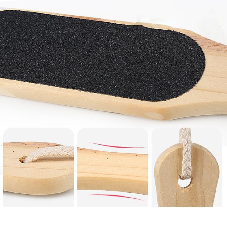 Double Sided Pine Wood Foot File Coarse Fine Grit Natural Pedicure Tool For Effective Heel Toe Exfoliation Care