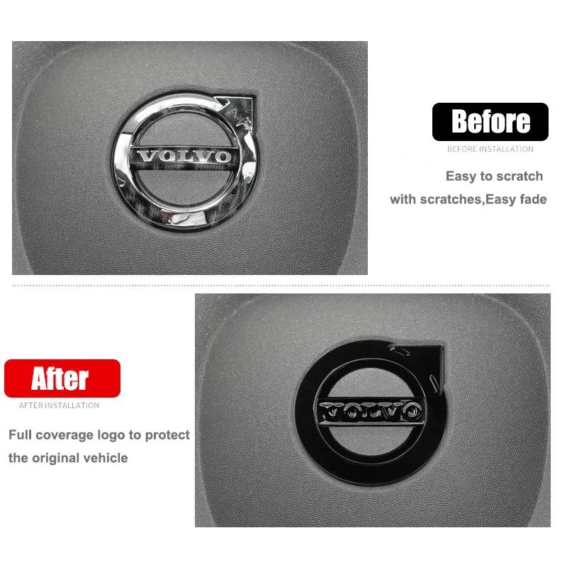 Emblems Car Styling ABS Car Steering Wheel Center Sticker For Volvo V60 V40 XC90 S60 XC60 V70 S90 XC40 S80 V90 EX90 Emblem Acces