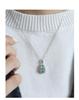 Elegant Jade Gourd 925 Silver Necklace - Luxury & Versatile Clavicle Chain