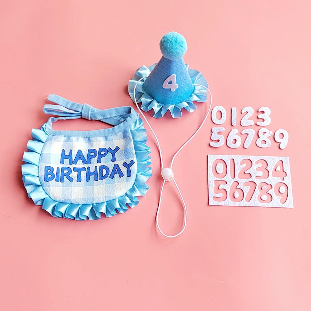 Dog Birthday Decoration Supplies Dog Supplies Pet Party Decoration Set Dog Birthday Hat Bow Tie
