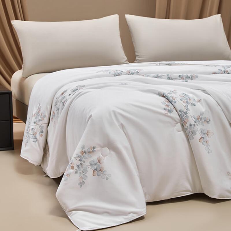 SILKUEEN Leaf Whisper Mulberry Silk Summer Quilt