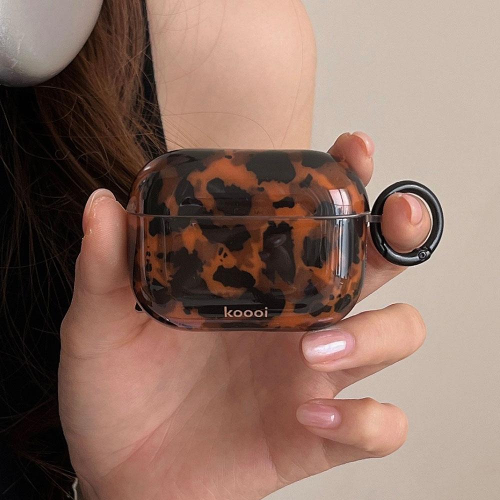 Coque Brillant Ambre Écaille de Tortue Cool Pour AirPods Pro 3 Pro 2 AirPod 4 3 Boîtier de Chargement pour Écouteurs Bluetooth Sans Fil Housse Souple For Airpods 3