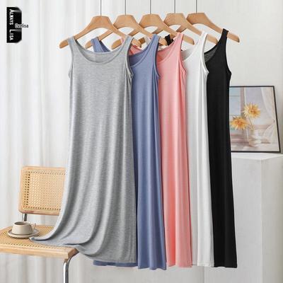 Women's Plus Size Modal Tank Dress - Loose A-line for Spring/Summer