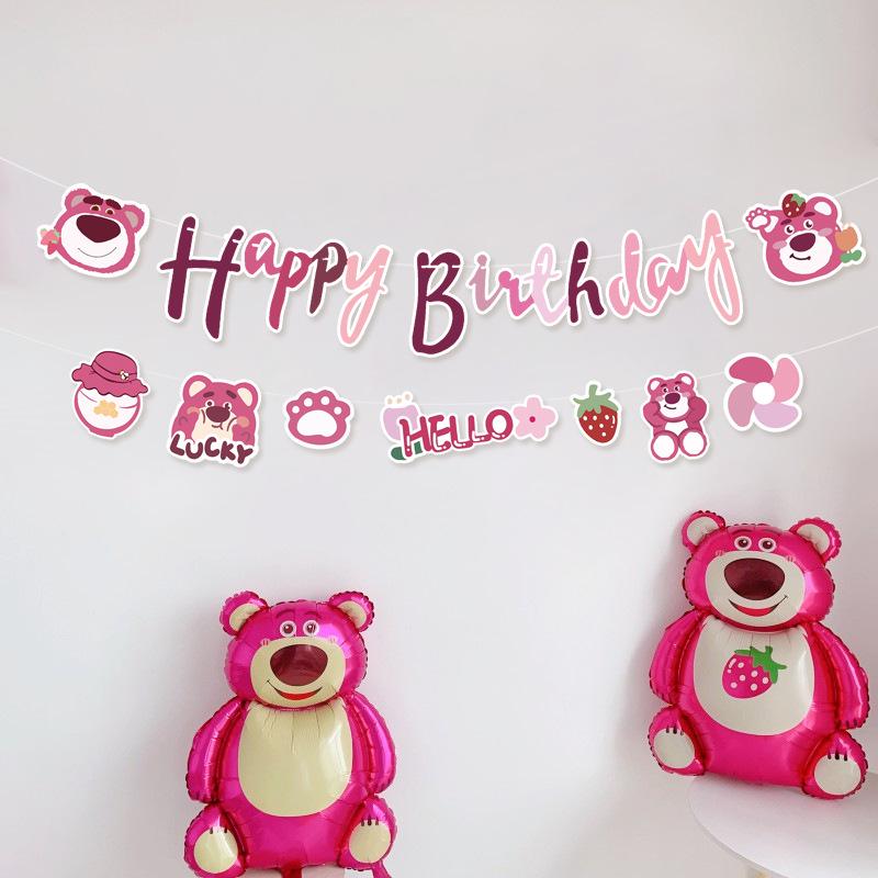 Happy Birthday Banner für die erste Party eines Babys Dekoration