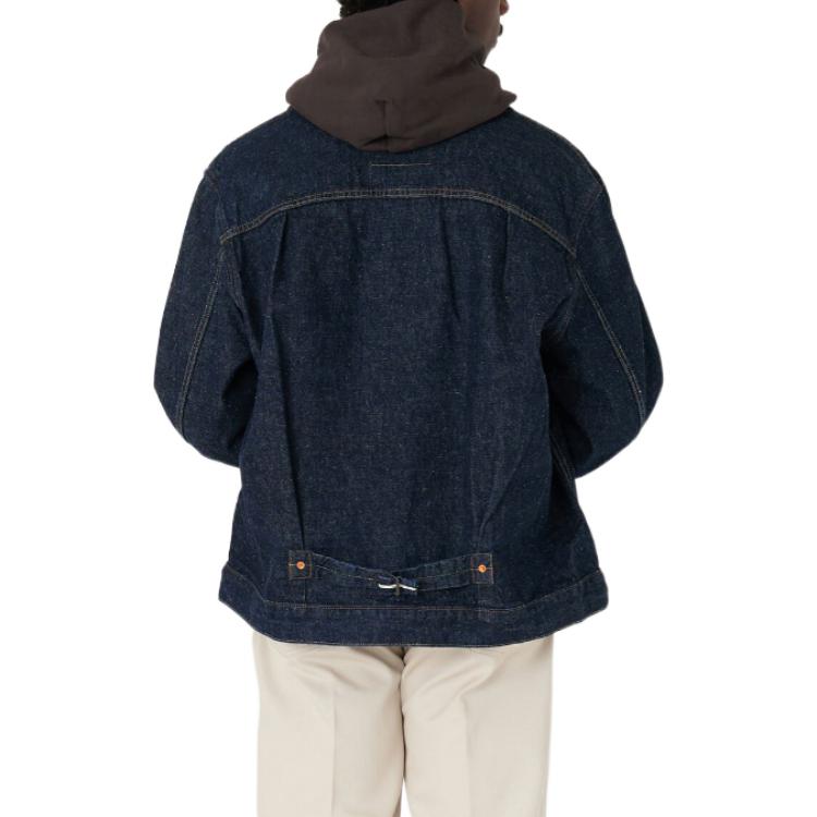 Giacca di Jeans a Maniche Lunghe con Colletto Button-Down Monocolore Levis Uomo Capispalla Blu A3174-0002