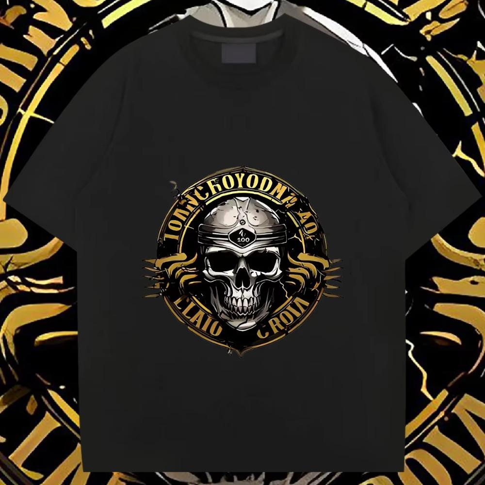 Toppar Lös Oversized Rundhals T-shirt Amerikansk Retro Herr Dam T-shirt Klassisk Kreativ Casual T-shirt Bekväm Rapper T-shirt