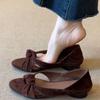 Vintage suede cross strap wedge sandals women's summer wear ultra-comfortable versatile Roman shoes open-toed high heels