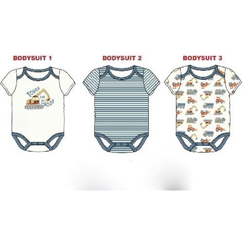 New Three-piece Baby Clothes Fart Clothes Short-sleeved Summer Printed Children's Clothing Baby One-piece Suit