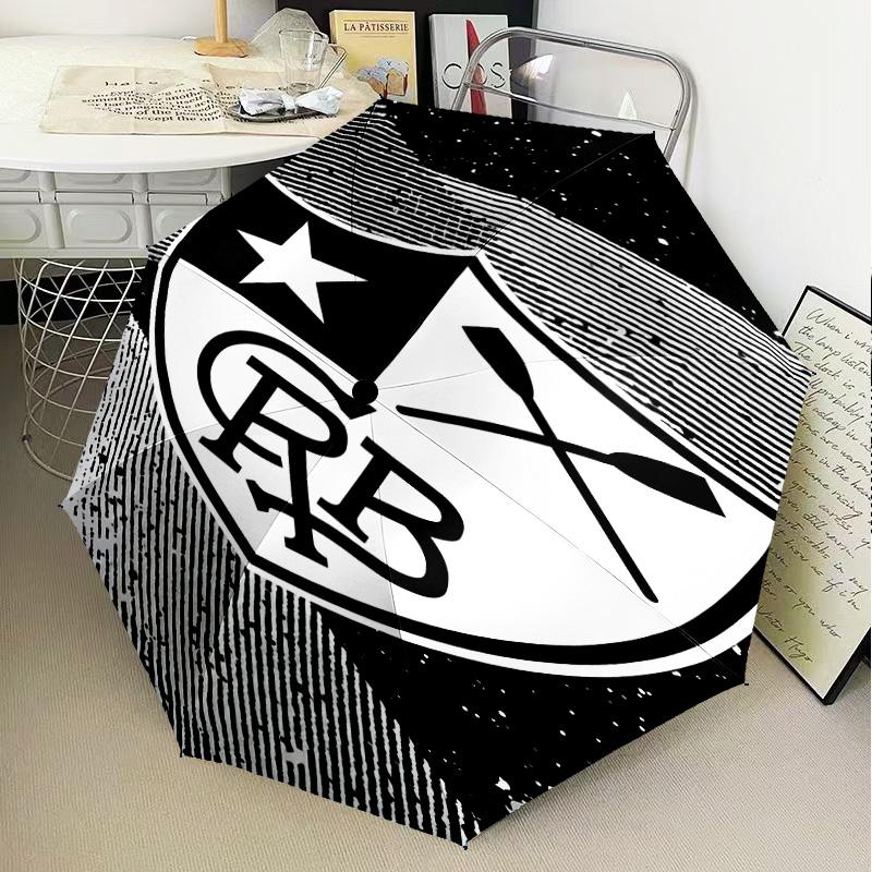 1PC Shield With Star Emblem Printed Umbrella Folding umbrella, automatic umbrella 8-Frame for Travel, camping Fan gifts Christmas Gifts