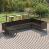Vidaxl 8-Cz. Set da Giardino, Cuscini, Rattan PE, Grigio