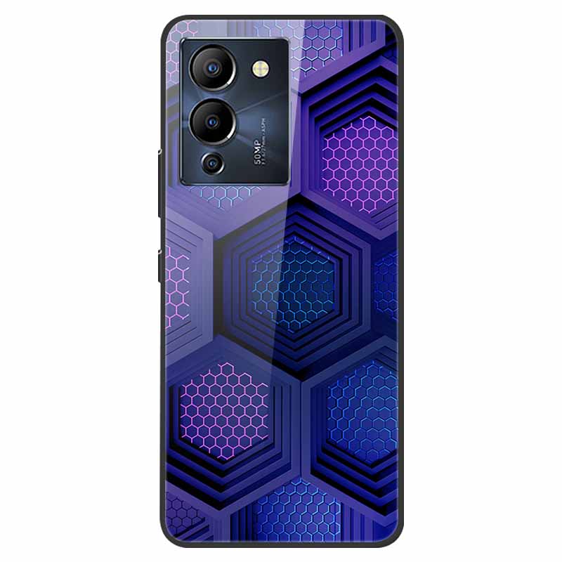For Infinix Note 12 G96 Case X670 Marble Tempered Glass Hard Back Cover for Infinix Note12 Helio G96 Phone Cases 6.7'' Fundas