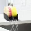 Punch-free Silicone Sponge Holder with Drain Spout Space Saving Bathtub Soap Dishes Reusable Kitchen Sink Holder