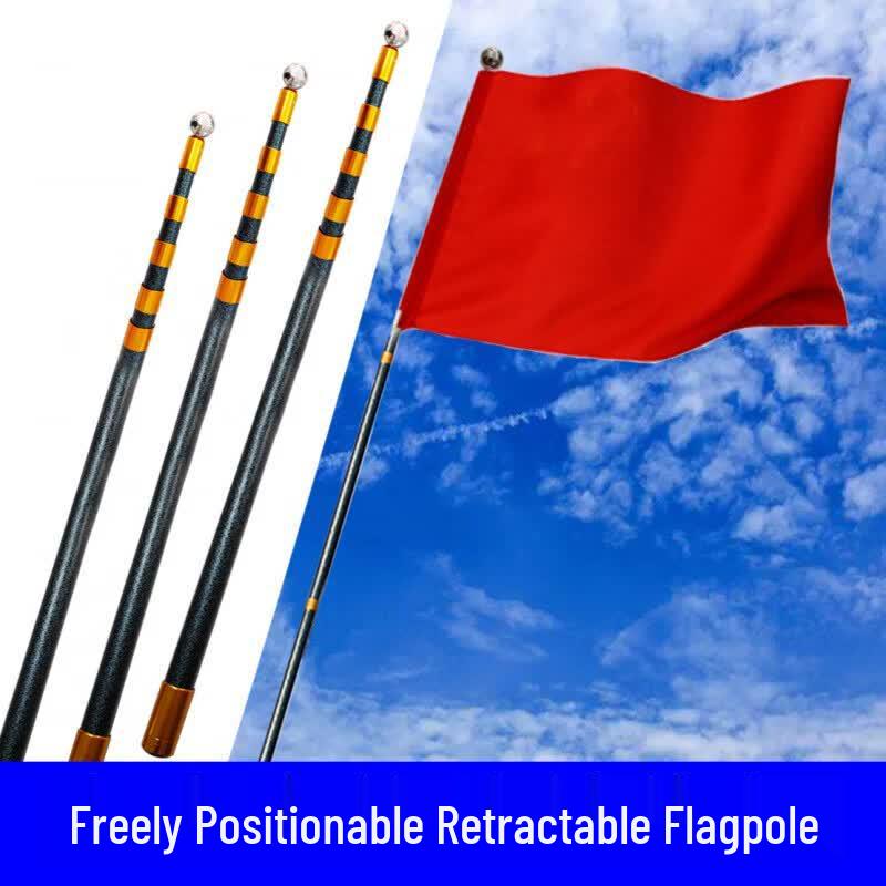 JINGGENG Fiberglass Telescopic Outdoor Flagpole
