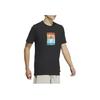 Adidas Round Neck Pullover Letter Print Short Sleeve T-Shirt Men Tops Black IS0274