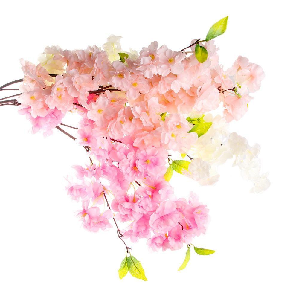 Bouquet Table Wedding Decor Silk Fake Flower Artificial Sakura Home Decoration Cherry Blossom