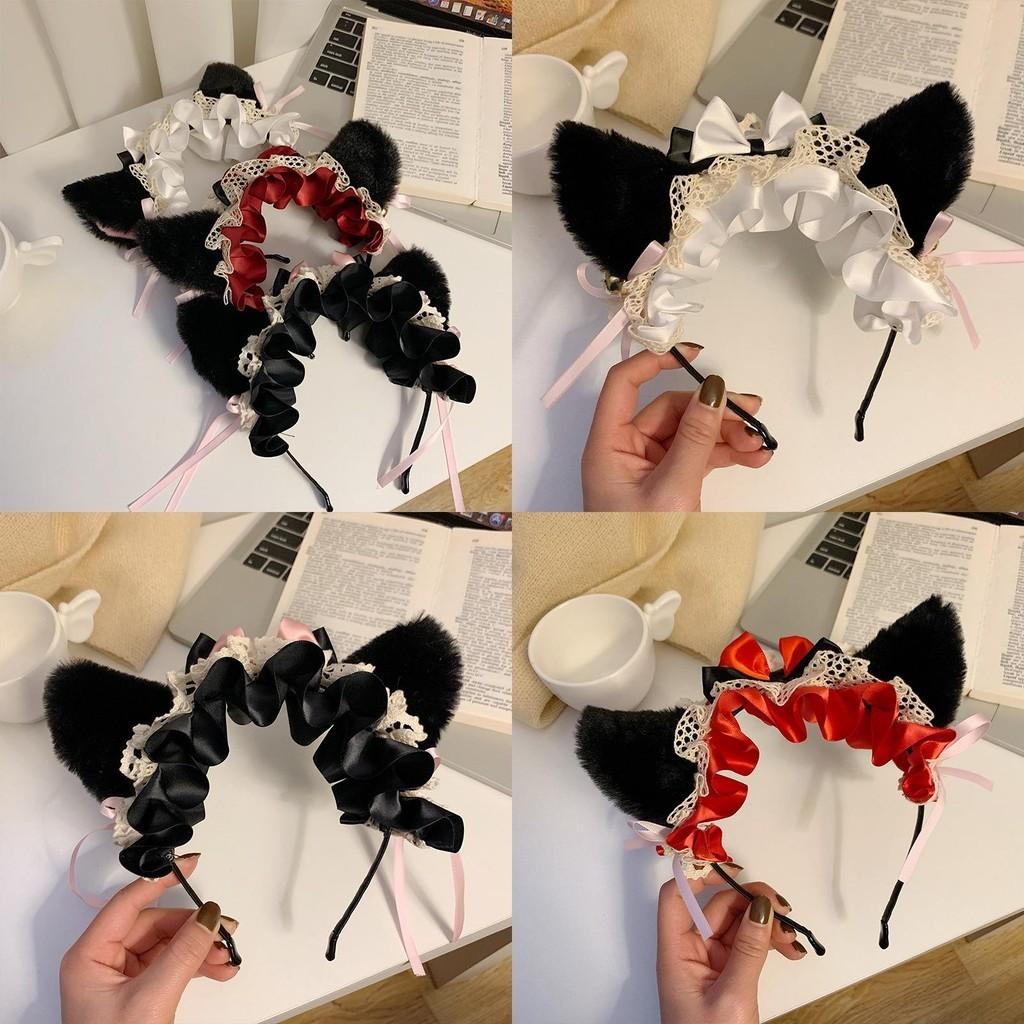 Cute Cat Ear Bell Headband Cosplay Lovely Kitty Hair Clip Hair Accessories Maid Barrette Bow Headband