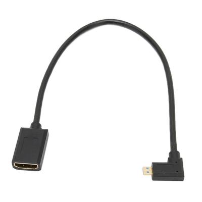 8K 60Hz Micro HD Multimedia Interface Cable Right Elbow Micro HD Multimedia Interface Male To