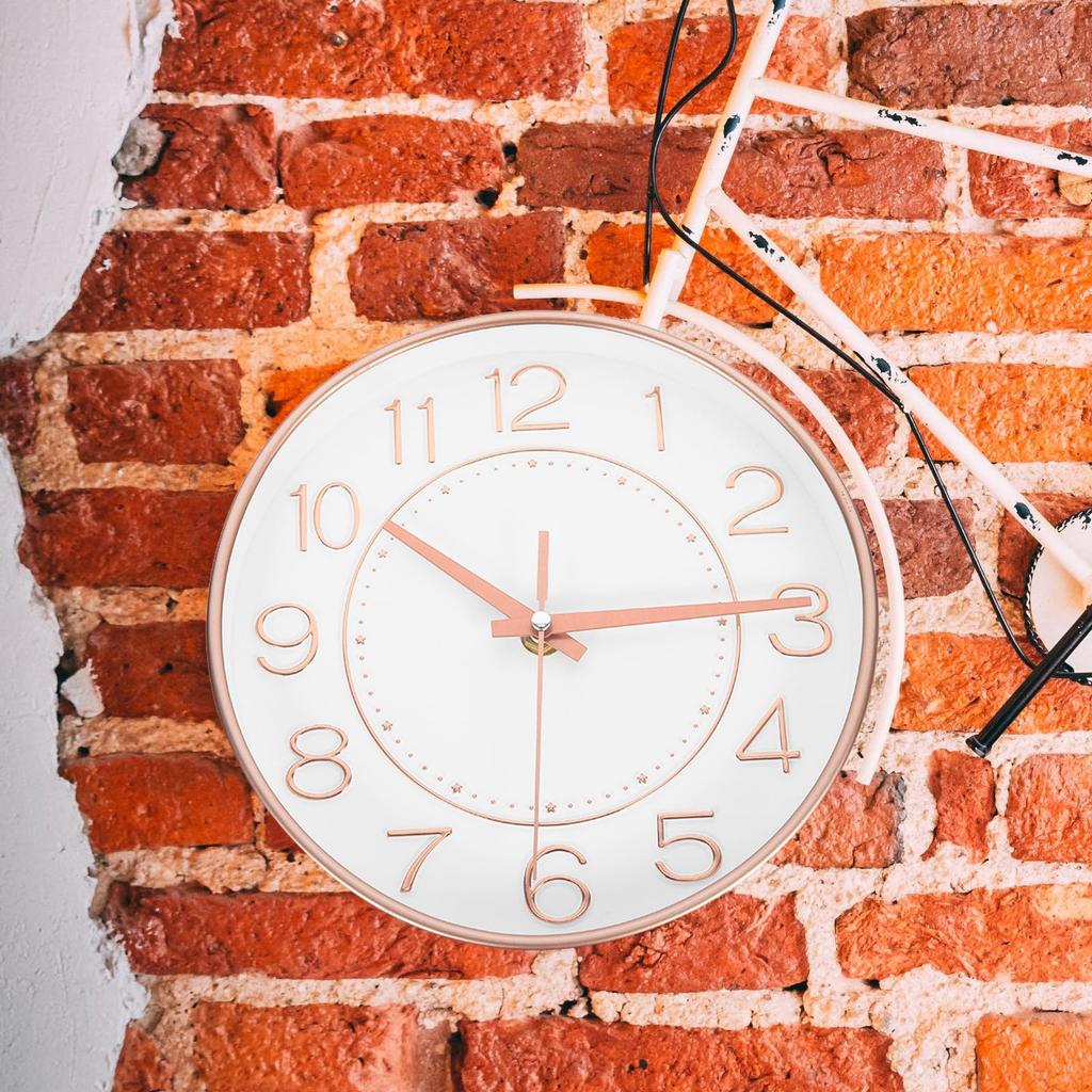 SAFIGLE Wall Clock, Radio-Controlled Quartz Clock, Silent, Continuous Second Hand, Stylish, Nordic Style, Simple, Modern Design, Easy to Read Large