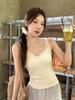 French pure desire bow lace suspender vest women's summer wear sweet age-reducing thin top