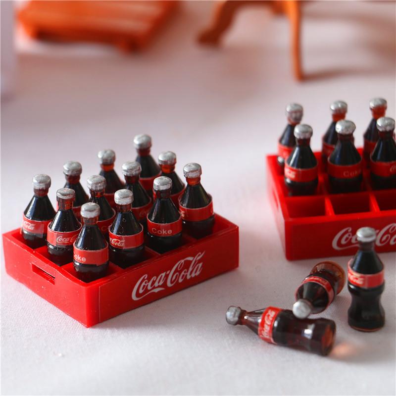 1:12 Dollhouse Mini Coke Basket Miniature Food Model Dollhouse Decoration Doll Kitchen Play Scene Accessories