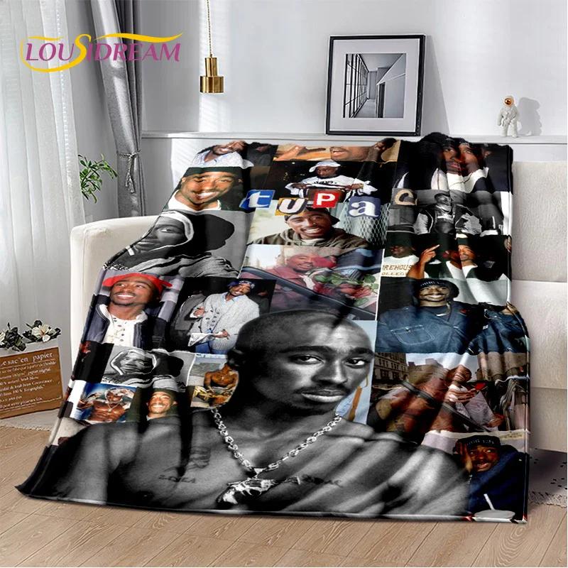 Rapper Eminem Tupac 2pac Hip-Hop Music Rap God Blanket,Soft Throw Blanket for Home Bedroom Bed Sofa Picnic Travel Cover Gift