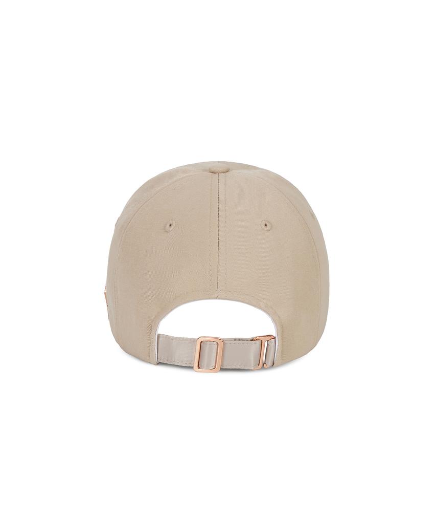 Bajal Rose Gold Studded Oversized Ball Cap Beige