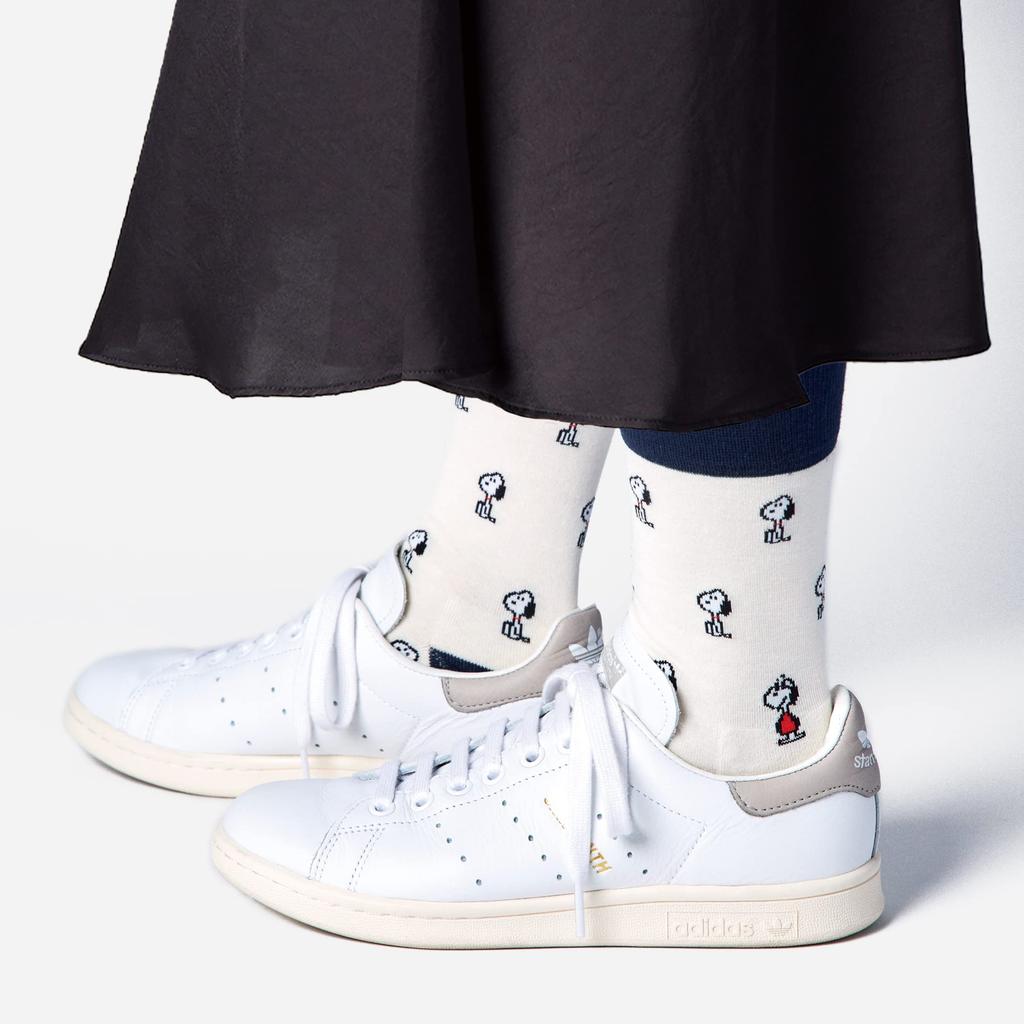 Sixtocks Snoopy Goods Snoopy Gift Socks Socks Made in Japan Line Pattern 02 x 72 Ivory x [CHICSTOCKS] <Official> Men's Women's (S, Navy)