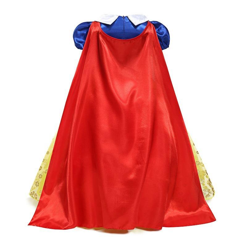 Girls Snow White Princess Dress Mesh Clothes Vestidos Kids Christmas Halloween Carnival Cosplay Costume