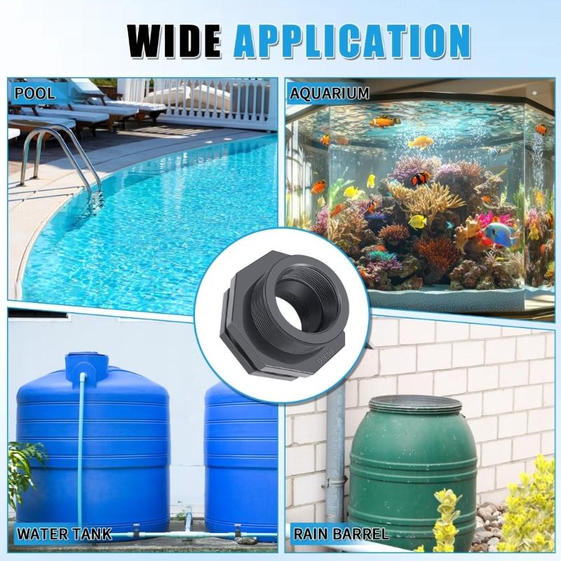 Water Tanks Connector Drain Pipe Accessories Aquariums Joints Water Pipe Fittings Thread Adaptor Tank Bulkhead